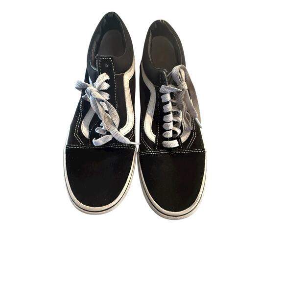 Vans Old Skool Black White Canvas Suede Low Top Sneakers Men’s 6.5 Women’s 8 EU - Picture 3 of 7